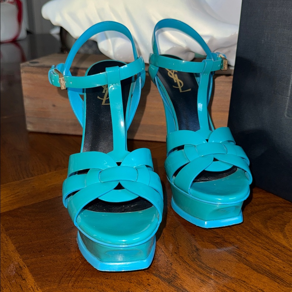 Saint Laurent 105 Tribute Sandal Sz 38 Preloved